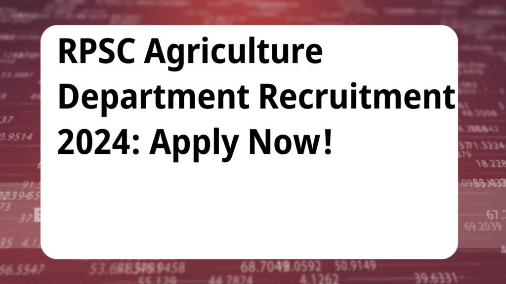 image awas yojana RPSC Agriculture Department Recruitment 2024